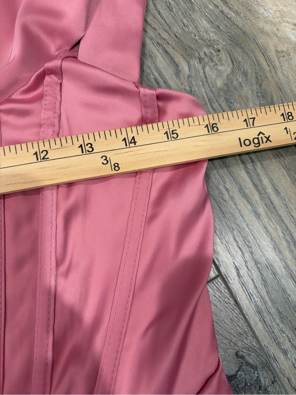 One-Shoulder Rose Pink Cocktail Dress with Draped Skirt - Picture 14 of 15